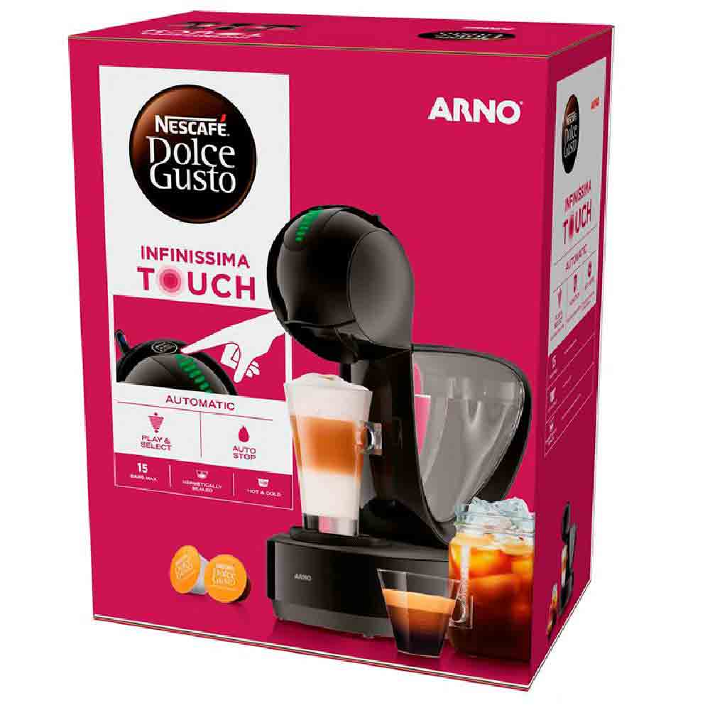 Cafeteira Arno Nestle Dolce Gusto Infinissima Touch para Café em Cápsula  Preta – DGI1 – Marketplace Triibo