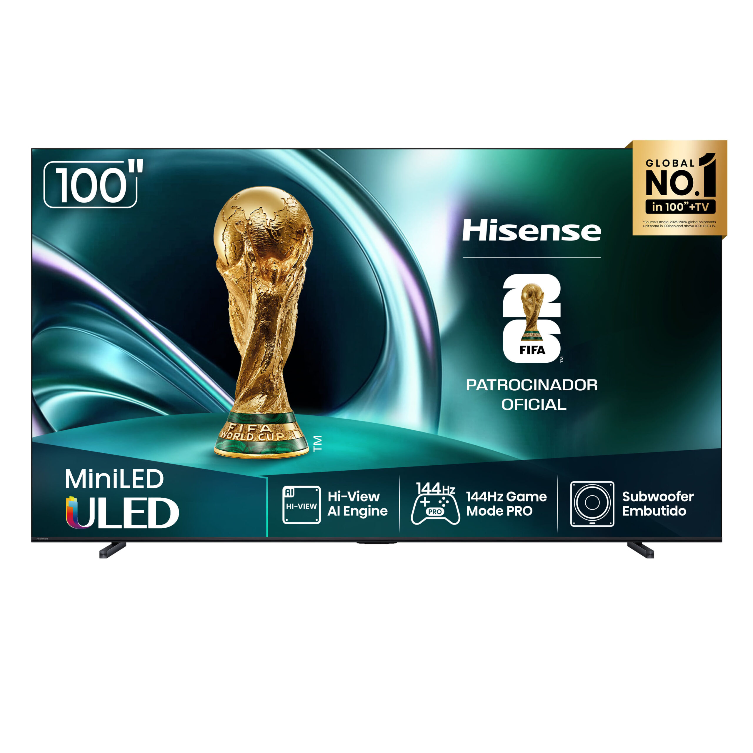 Tv Led 100 Polegadas Smart TV 4K Hisense Mini LED 100” Polegadas, Processador com AI, Modo ...